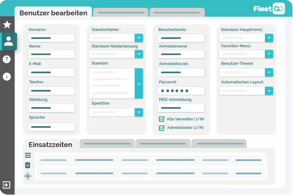 Warehouse management rollen und benutzerverwaltung